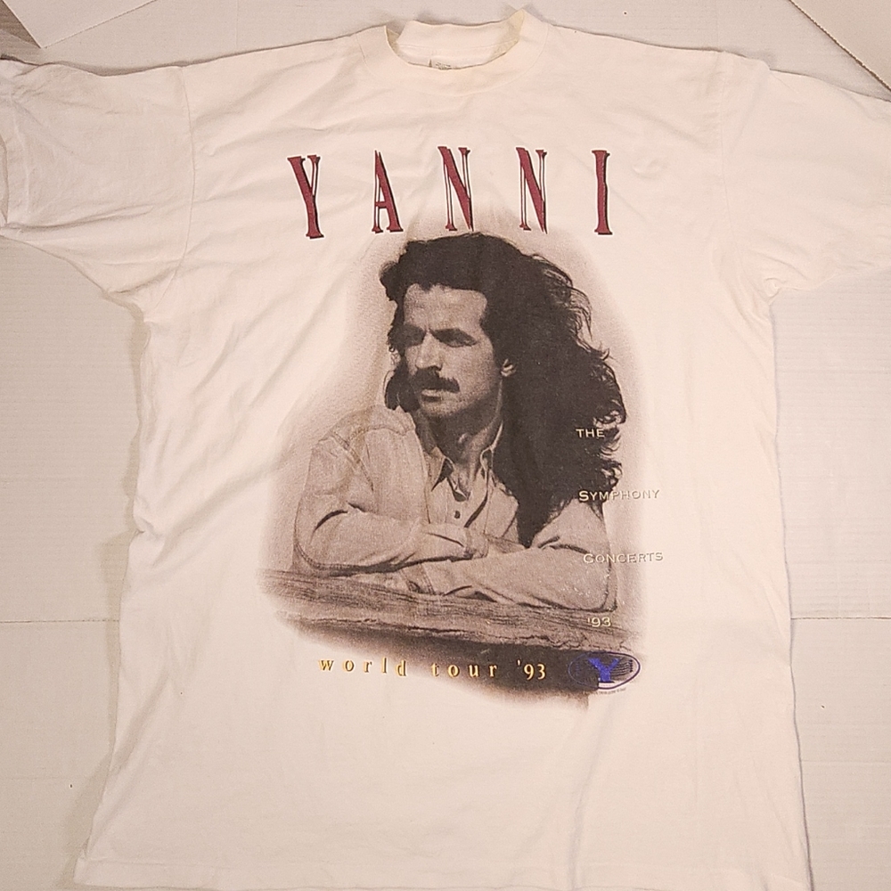Rare Vintage 90s Yanni World Tour '93 Single Stitch T Shirt Size XXXL